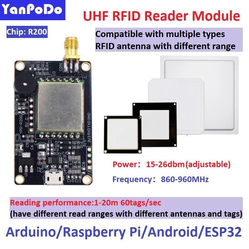 Yanpodo UHF RFID  , 1-15m Ÿ RFID , UHF ,   ȵ̵, USB TTL UART  SDK 
